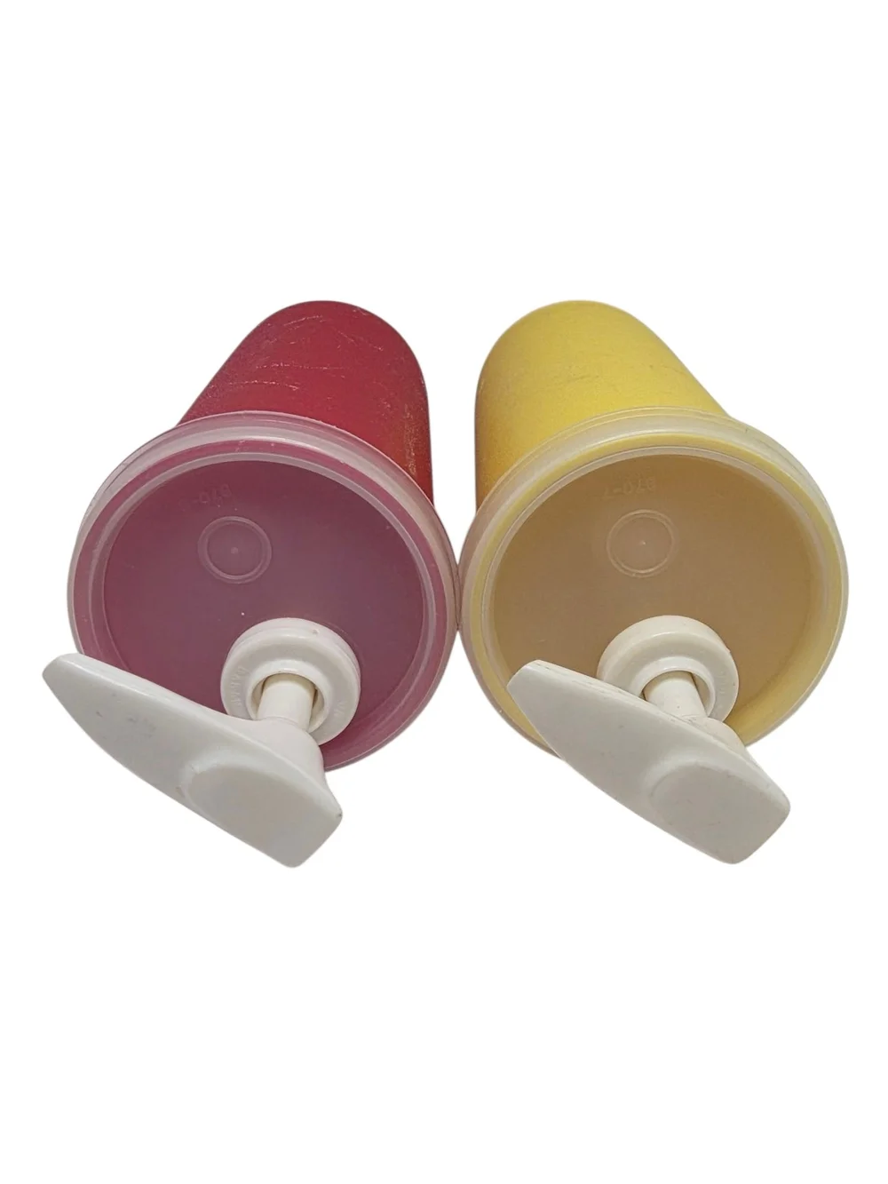 Vintage Tupperware Ketchup and Mustard Pump Dispenser 1329 w/ Lid & Pumps